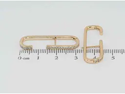 Сережки Xuping Позолота 18K англійський замок "Доріжки цирконію" (195084) - мініатюра 2