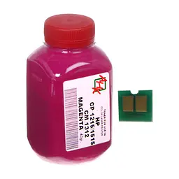 Тонер HP CLJ CP1215/CP1515/CM1312 40г Magenta+chip AHK (1500150)
