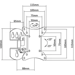 Кріплення для телевізора ITech LCD310 13`-27` Black [121991] - мініатюра 6
