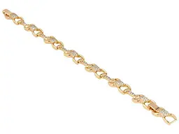 Браслет XUPING Позолота 18K "Декоративний орнамент з цирконієм" довжина з дод. замком 17,19см х 2-8мм (167011) - мініатюра 2