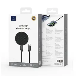 БЗП WIWU Wi-W034 Aramid Wireless Charger Black - мініатюра 4