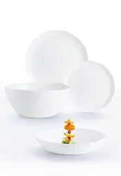 Сервіз столовий склокераміка білий Luminarc Ammonite White 19 пр. на 6 осіб (P9103)