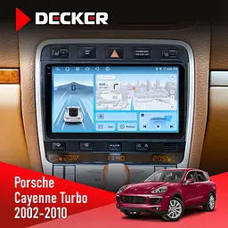 Штатна магнітола Porsche Cayenne Turbo 2002-2010 Decker D9-010 6x128, DSP, 4G, 2K Decker (НФ-00004773)