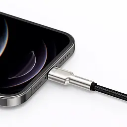 Кабель Baseus Cafule Metal USB to Lightning 1m Black (CALJK-A01) [82093] - мініатюра 7