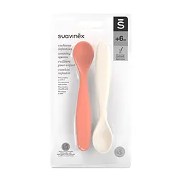Набір дитячих ложок Suavinex Go natural 2 шт. червоно-бежевий (308049) - мініатюра 3