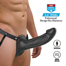 Порожнистий страпон Pretty Love Strap-On Harness Hollow, 25 см (чорний) - мініатюра 7