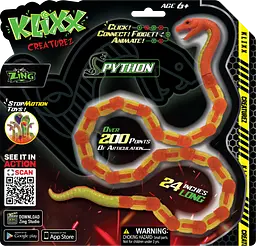 Іграшка Zing Klixx Creaturez Fidget Пітон зелено-червоний - мініатюра 3