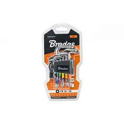 Набір ключів Bradas TORX TX 10-50 9 шт короткі (DIY-HKT62-SH/B) - мініатюра 2