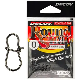 Застежка Decoy SN-1 Round Snap 0 20lb (13 шт/уп)