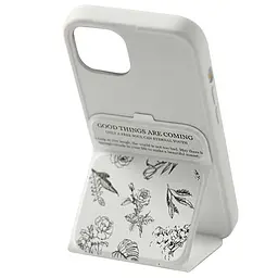 Чохол TPU Panel Stand для Apple iPhone 15 Pro (6.1") Floral Sketch - мініатюра 3