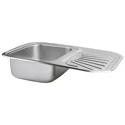 Кухонна мийка Satin 750x490x180 мм + сифон Wezer 7549(0.8)S, Satin - мініатюра 2