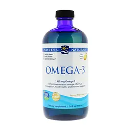 Жирні кислоти Nordic Naturals Омега-3, Смак Лимона, Omega-3, Lemon, 1,560 мг, 473 мл. (NOR02764)