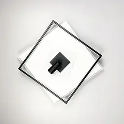 Стельова LED люстра в чорно-білому корпусі Line.F MJ 51-500*500 BK+WT - мініатюра 7
