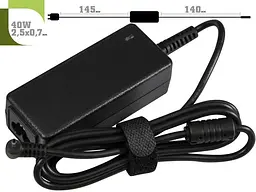 Блок живлення для ноутбука 1StCharger для ноутбука Samsung 12V 40W 3.33A 2.5х0.7мм + каб.пит. (AC1STSA40WB)