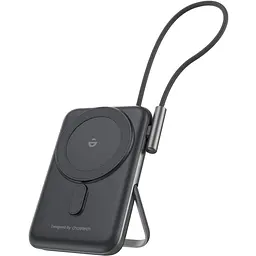УМБ Choetech Magnetic Wireless 10000mAh 20W PD USB-C In/Out,Qi-15W,build-in cabel Black (B735-CCBK) - мініатюра 7