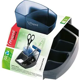 Підставка для офісного приладдя Maped Essentials Green Compact чорна з синім (MP.575400) - мініатюра 3