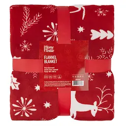 Плед Ardesto Christmas Flannel 160х200 см 100% поліестер олені червоний pbe0050481 - мініатюра 2