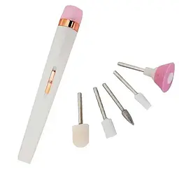 Портативний фрейзер для манікюру та педикюру Flawless Nail Polisher М2 акумуляторна 5 насадок  - мініатюра 3