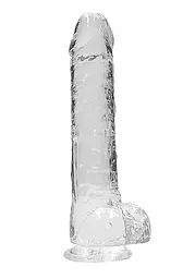 Фалоімітатор - Realrock Dildo 9" Transparent - мініатюра 6