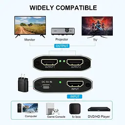 HDMI спліттер 1 вхід / 2 виходи з підтримкою 4K - мініатюра 6