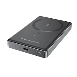 Повербанк 10000mAh Choetech B739 Black QC3.0 PD3.0 бездротова магнітна зарядка (43-00151) - мініатюра 2