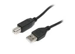 Кабель USB 2.0 AM – USB BM, 1.8 м, чорний, Maxxter (U-AMBM-6)