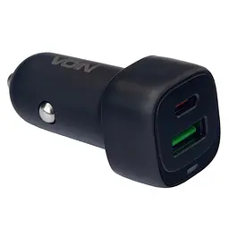 Автомобільний зарядний пристрій VOIN 38W, 1USB QC3.0 18W + 1PD 20W, 12/24V (C-36213) - мініатюра 4