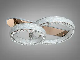 Сучасна стельова LED люстра Diasha 663/600+400GD золото 100 W з пультом 90 см 14-20 м2 - мініатюра 4