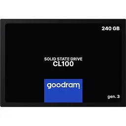 Накопичувач SSD Goodram CL100 Gen.3 2.5" SATAIII 3D TLC 240GB (SSDPR-CL100-240-G3)
