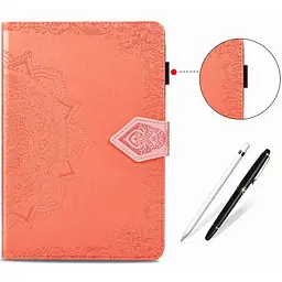 Шкіряний чохол Art Case з візитницею для Samsung Galaxy Tab S7+ Помаранчевий - мініатюра 6