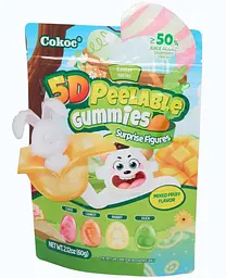 Желейні цукерки Cokoc 5D Peelable Gummies Mixed Fruit Flavor 60г