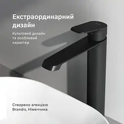 Високий змішувач для умивальника AM.PM Func чорний F8F92022 - мініатюра 3
