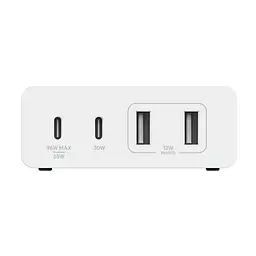 Мережевий зарядний пристрій Belkin Home Charger 108W Dual USB-С/USB-A (WCH010VFWH) - мініатюра 2