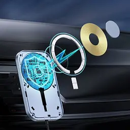 Автомобильное беспроводное зарядное устройство Choetech T200F201BK MagSafe QI 15Вт - мініатюра 3