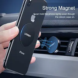 Кріплення для телефонів Ugreen LP123 Rounded Metal Plate for Magnetic Phone Stand 2 Pack 30836 - мініатюра 2