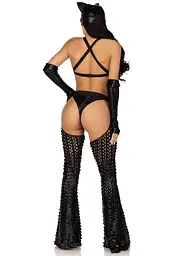 Еротичний костюм кішечки-пані Leg Avenue Mistress Kitty XS, рукавички, комбінезон, маска - мініатюра 5