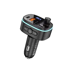 FM модулятор HOCO E62, Black, Box - мініатюра 3