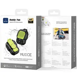 Bluetooth Колонка WiWU SPK-001 Buddy Fun with Magnetic Clip Green - мініатюра 2