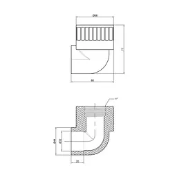 Кутник PPR Thermo Alliance 32х1" ВР DSE206 - мініатюра 1