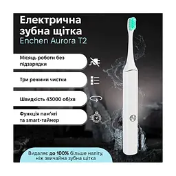 Електрична зубна щітка Xiaomi Aurora T2 White - мініатюра 2