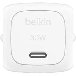 Зарядний пристрій BELKIN 30Вт USB-С PD PPS, кабель USB-С USB-C, 1м, PVC, білий (WCA008KQ1MWH-B6) - мініатюра 4