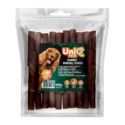 Ласощі для очищення зубів собак UniQ PETS DENTAL Сендвіч-трубочки з кролика, 500 г - мініатюра 4