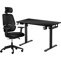 Комплект Mealux PowerDesk Lite Black + Leo Air Plus Black (EVO-201 Lite B/B +Y 546 KB)