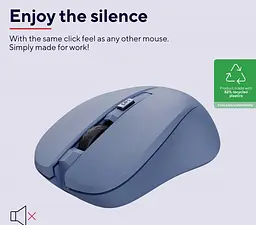 Комп'ютерна миша Trust Mydo Silent WL синій teh0014061 - мініатюра 7