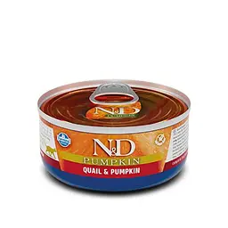 Вологий корм Farmina N&D Grain Pumpkin Quail Adult для котів, беззерновий з тыквою та перепелом, 70 г