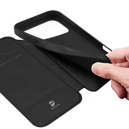 Чохол-книжка Dux Ducis з кишенею для візиток для Apple iPhone 17 Pro Max (6.9) Чорний - мініатюра 4