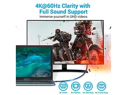 Кабель Vention USB Type-C to HDMI V2.0 2m Grey (CRBBH) - мініатюра 9