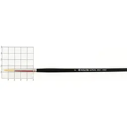 Пензель синтетика кругла Milk 1108R № 2 довга ручка Kolos