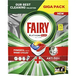Таблетки для посудомийних машин Fairy Platinum Plus All in One Lemon 71 шт. (8700216236126)