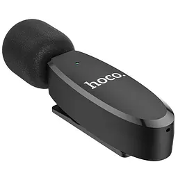 Петличний бездротовий мікрофон Hoco L15 Crystal Type-C Black - мініатюра 4